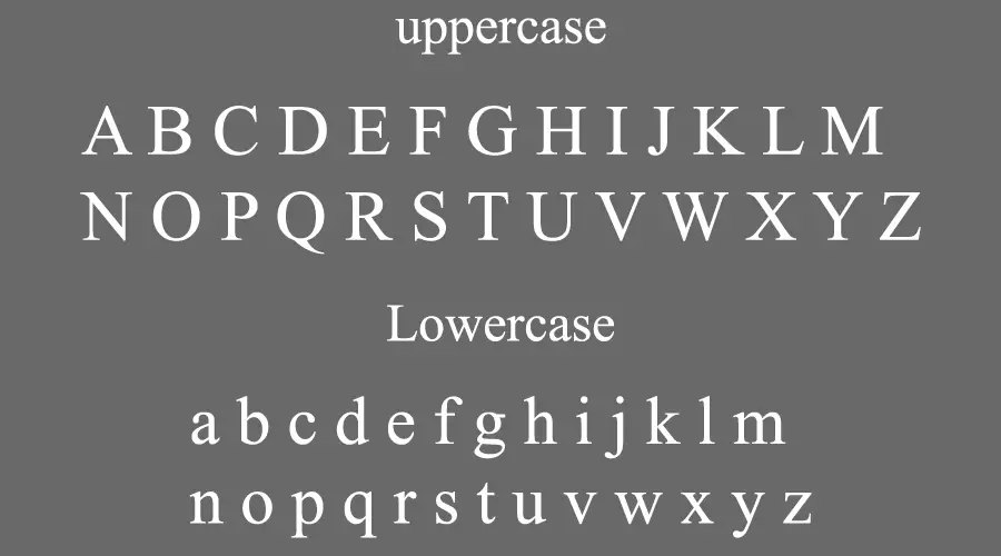 Times New Roman Font Character
