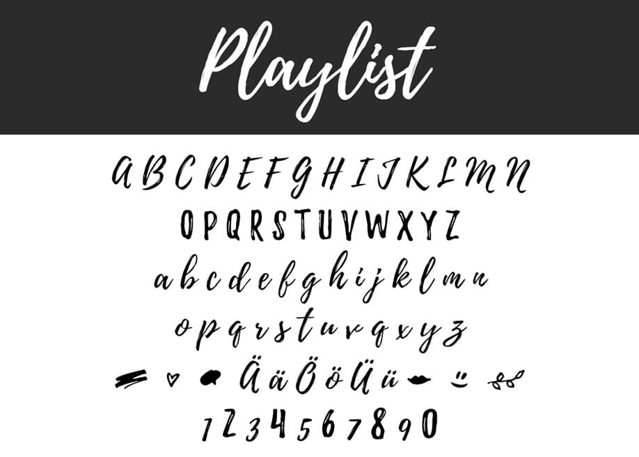 Playlist Script Font View