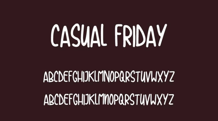 Casual Friday Font View