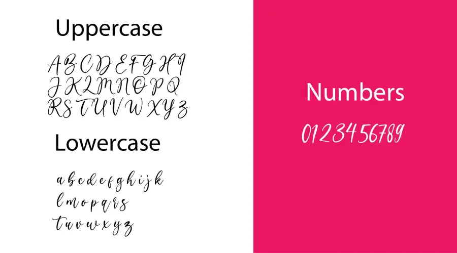 Winter Festival Font Characters View