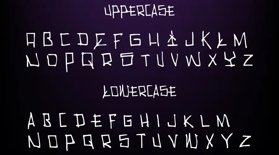 Cholo-Font-Character-map