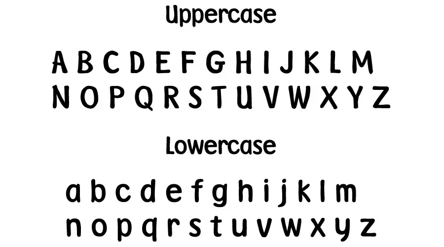 Winnie the Pooh Font Character map