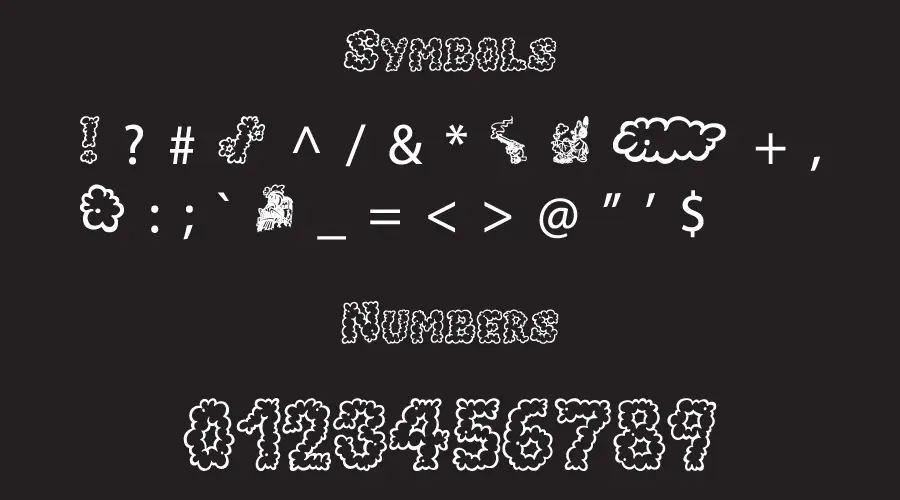 Alpha Smoke Font Symbols