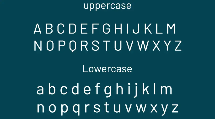 Barlow Font Character