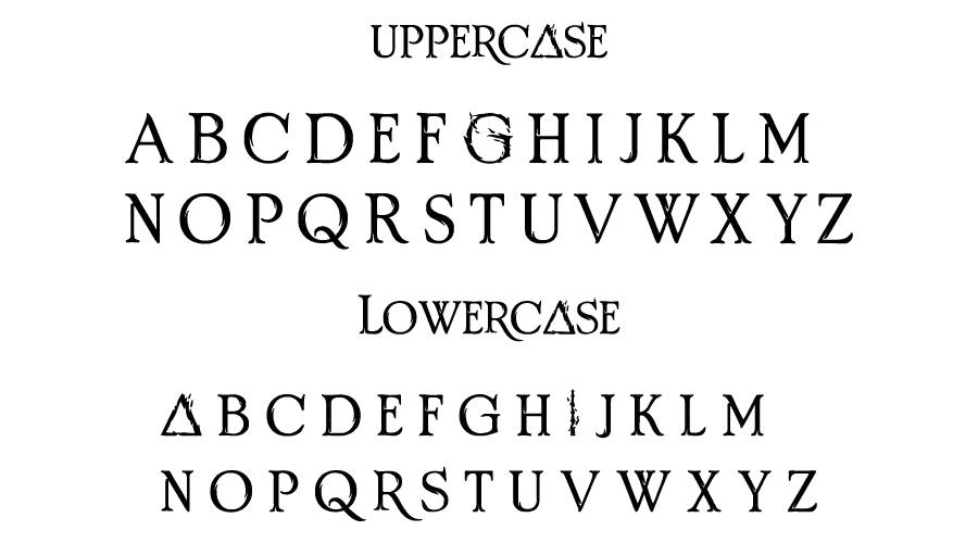Crimes of Grindelwald Font Character map