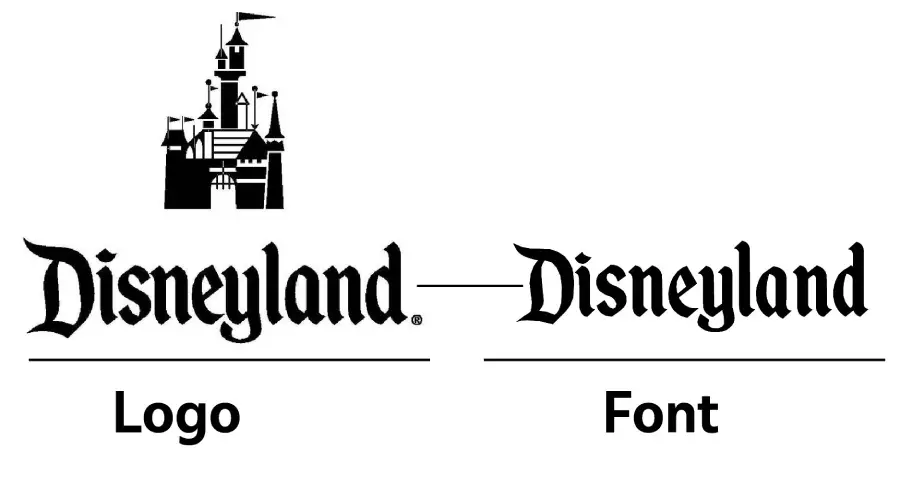 Disneyland logo vs Font similarity comparison
