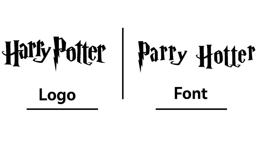 Harry Potter vs Parry Hotter Font similarity