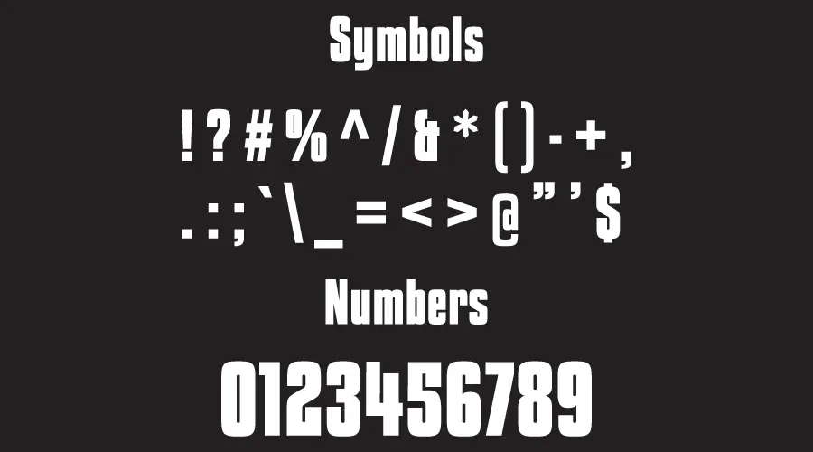 Kenyan Coffee Font Symbols