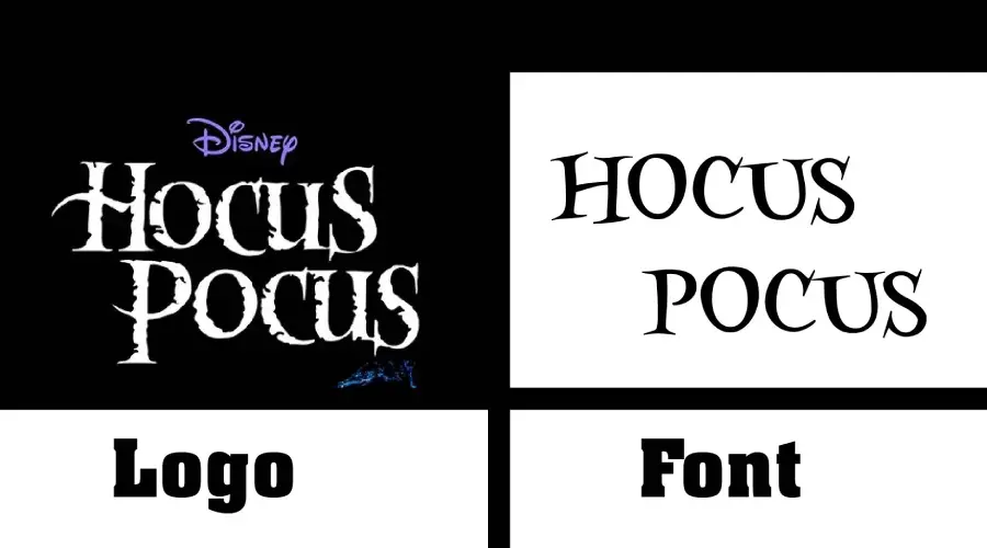 Hocus Pocus Movie Logo vs Kidela Font similarity example