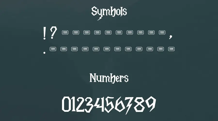 Legendary Runes Font Symbols