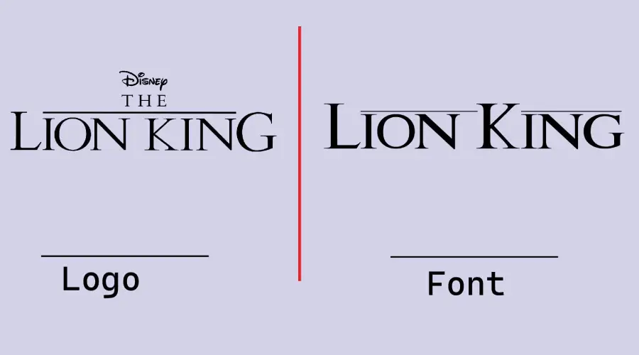 Lion King logo vs Font similarity