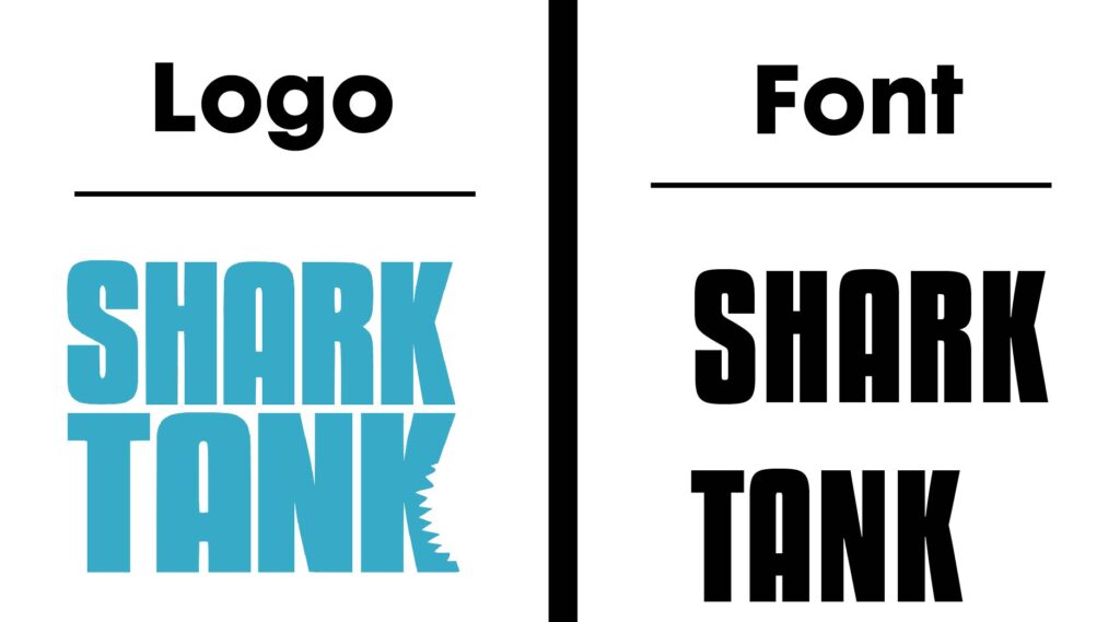 Shark Tank logo vs Kenyan coffee bold font similarity example