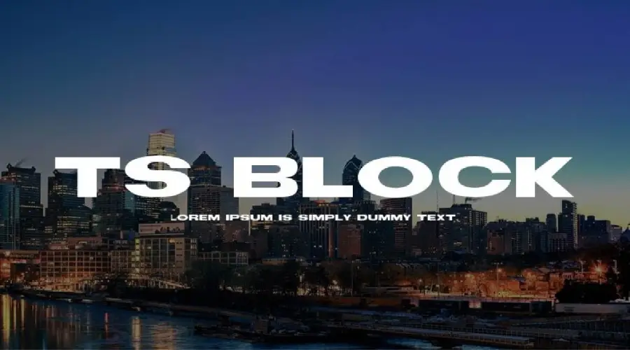 TS Block Font Example
