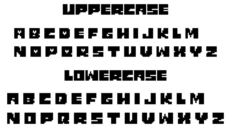 Undertale font Character