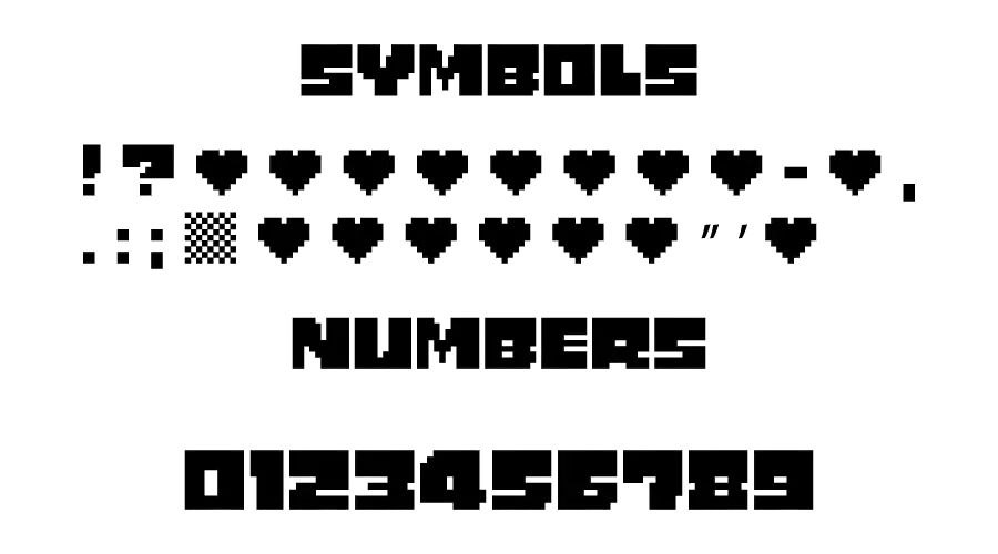 Undertale font Symbols
