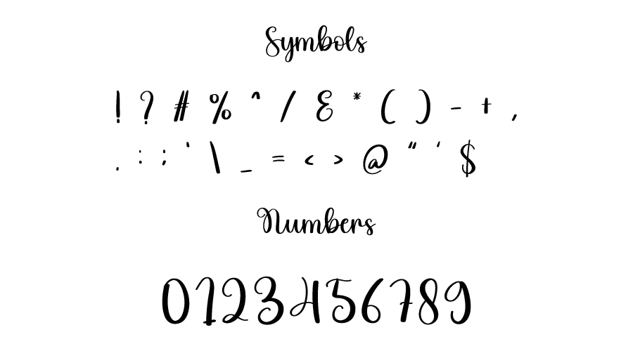 Vintage Signature Font Symbols