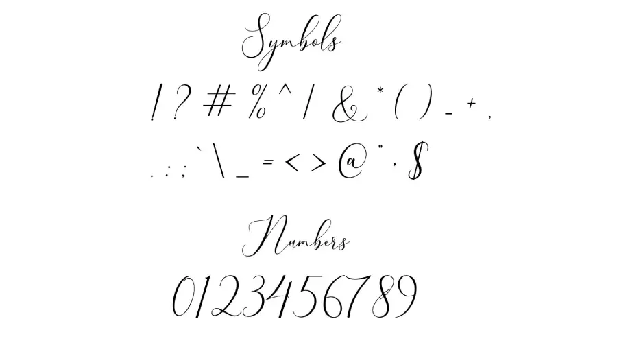 Bellisa Font Symbols