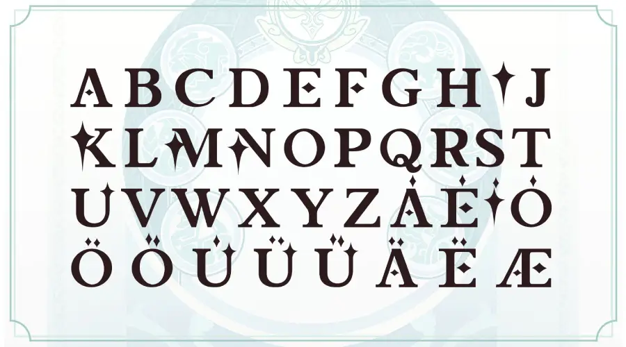 Genshin Impact Dripn Font Character
