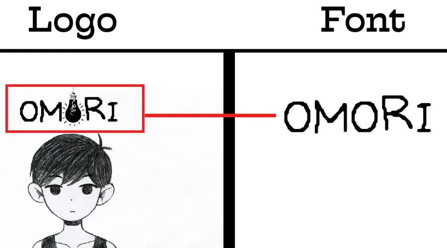 Omori logo and Omori Font