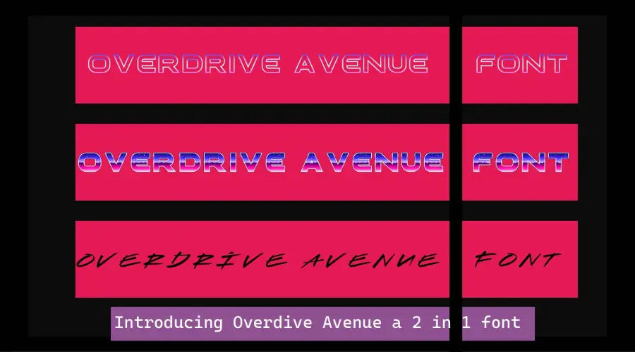 Overdrive Avenue 2 in 1 font