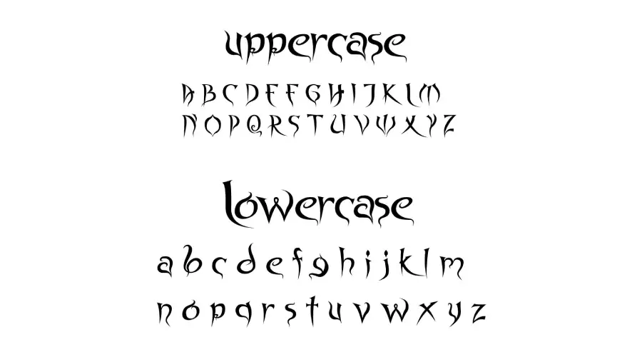 Spyced Font Characters