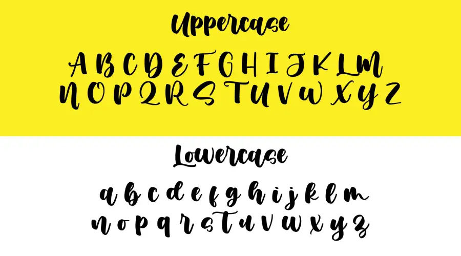 Muthiara Font Characters View